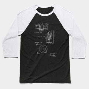 Driving and supporting means for high speed printing drum Vintage Patent Hand Drawing Baseball T-Shirt